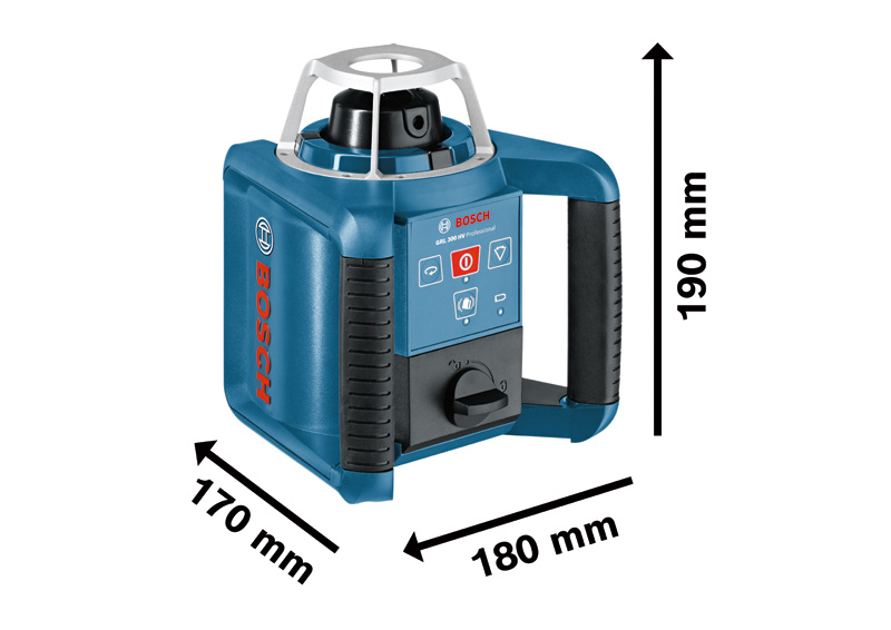 BOSCH Rotationslaser GRL 300 HV, mit RC 1, WM 4, LR 1, BT 300 HD und GR 240