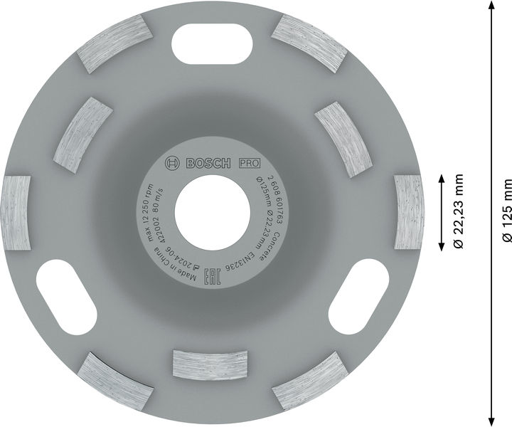 BOSCH Diamanttopfscheibe Expert for Concrete Hohe Geschwindigkeit