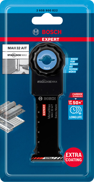 BOSCH EXPERT MetalMax MAII 32 AIT Blatt für Multifunktionswerkzeuge, 70 x 32 mm