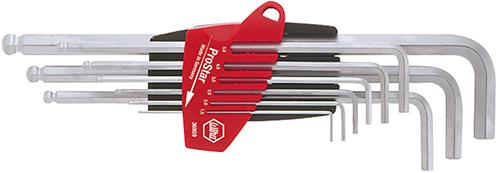 WIHA Stiftschlüssel Set im ProStar Halter Sechskant-Kugelkopf 9-tlg. mattverchromt WIHA Stiftschlüssel Set im ProStar Halter Sechskant-Kugelkopf 9-tlg. mattverchromt