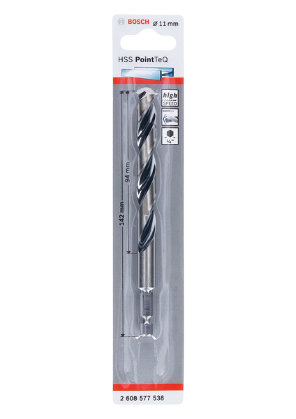 BOSCH HSS PointTeQ Sechskantbohrer 11,0 mm BOSCH HSS PointTeQ Sechskantbohrer 11,0 mm