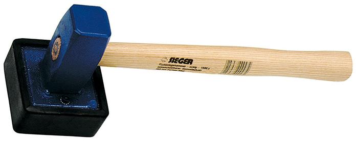 IDEAL Plattenlegehammer 1,5 kg eckig mit Stiel