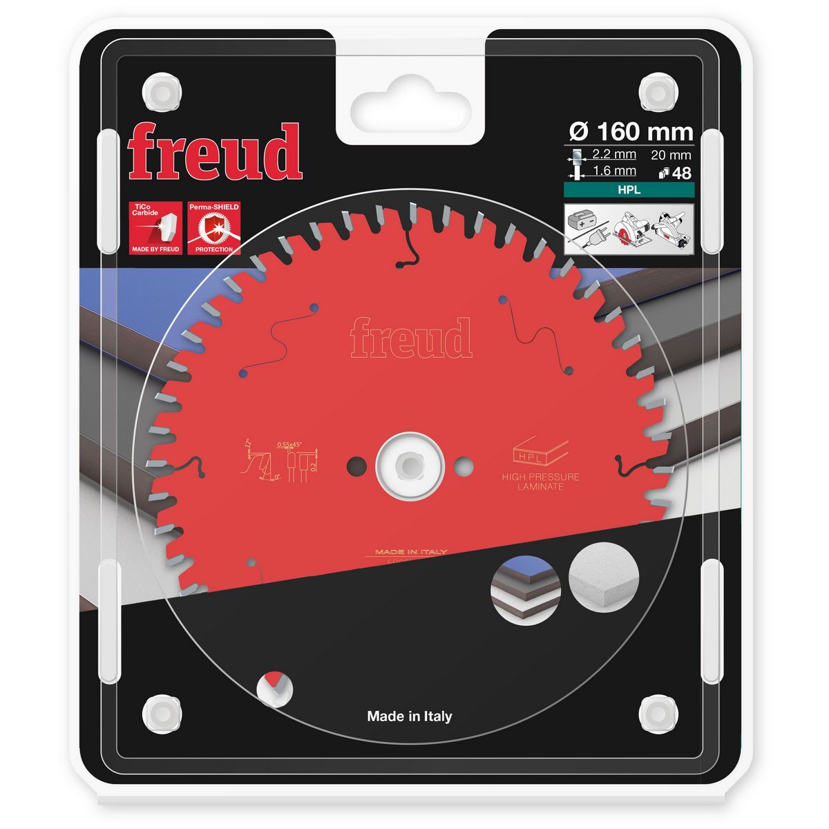 FREUD Kreissägeblatt HPL 160 x 20 x 2,2/1,6 mm, Z48