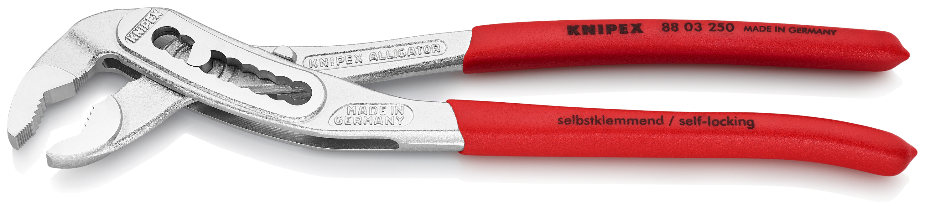 KNIPEX KNIPEX 88 03 250 Alligator® Wasserpumpenzange 250 mm verchromt mit rutschhemmendem Kunststoff überzogen KNIPEX KNIPEX 88 03 250 Alligator® Wasserpumpenzange 250 mm verchromt mit rutschhemmendem Kunststoff überzogen