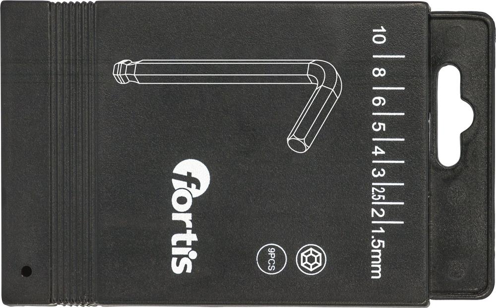FORTIS WInkelschraubendreher-Box 9Tlg. 1,5-10 mm Kugelkopf