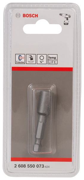 BOSCH Steckschlüssel, 50 mm x 1/4-Zoll, mit Magnet BOSCH Steckschlüssel, 50 mm x 1/4-Zoll, mit Magnet