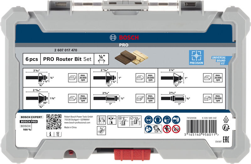 BOSCH PRO Kantenfräser-Set, 6-tlg