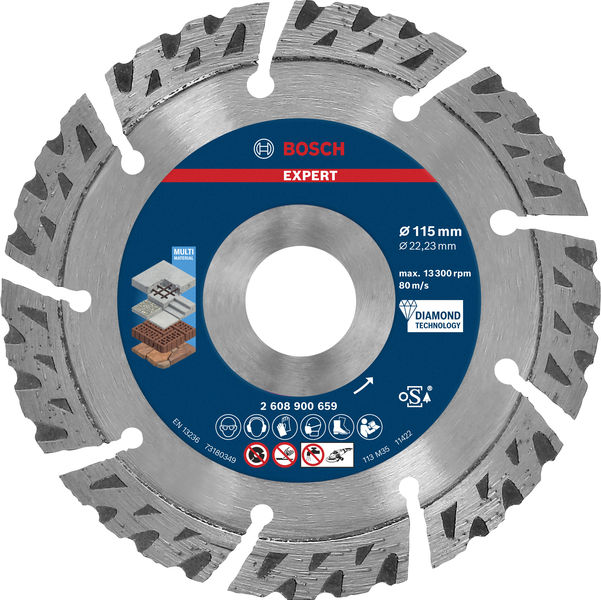 BOSCH EXPERT Multi Material Diamanttrennscheibe, 115x22,23 mm BOSCH EXPERT Multi Material Diamanttrennscheibe, 115x22,23 mm