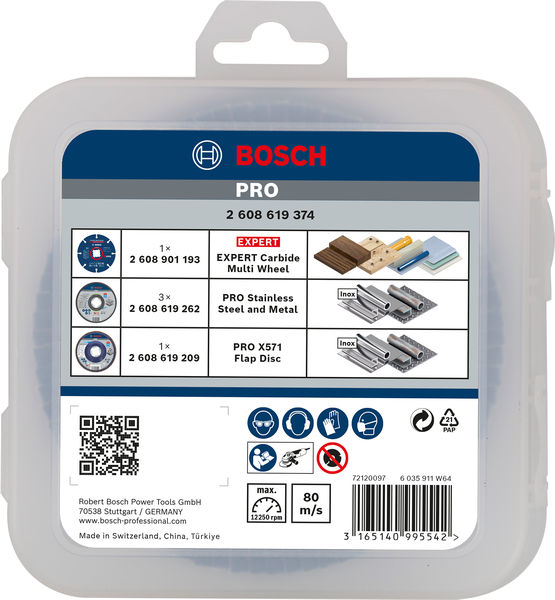 BOSCH PRO Cutting and Grinding Set für X-Lock, 125 x 1 x 22,23 mm, 5-tlg.