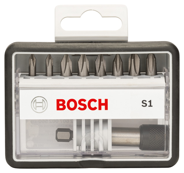 BOSCH 8+1-tlg. Schrauberbit-Set, Robust Line, S PH, Extra Hard-Ausführung