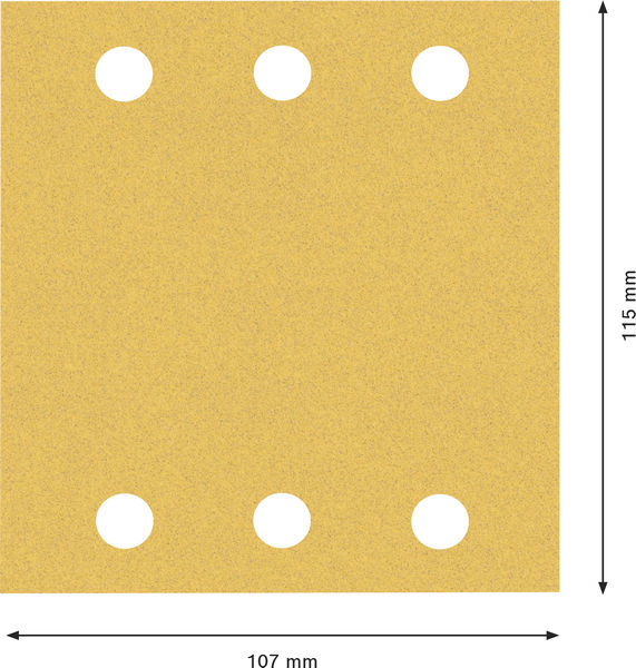 BOSCH EXPERT C470 Schleifblatt, 115x107mm, K120, 6 Löcher, 50-tlg.