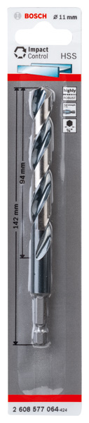 BOSCH HSS Spiralbohrer mit Sechskantschaft 11,0 mm BOSCH HSS Spiralbohrer mit Sechskantschaft 11,0 mm