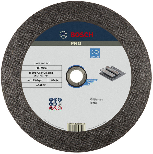 BOSCH PRO Metal Gebundene Trennscheibe, 300 x 2,8 x 25,4 mm