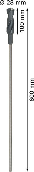 BOSCH PRO Wood HSS Installationsbohrer, 28 x 100 x 600 mm