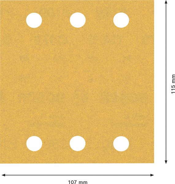 BOSCH EXPERT C470 Schleifblatt, 115x107mm, K180, 6 Löcher, 10-tlg. BOSCH EXPERT C470 Schleifblatt, 115x107mm, K180, 6 Löcher, 10-tlg.