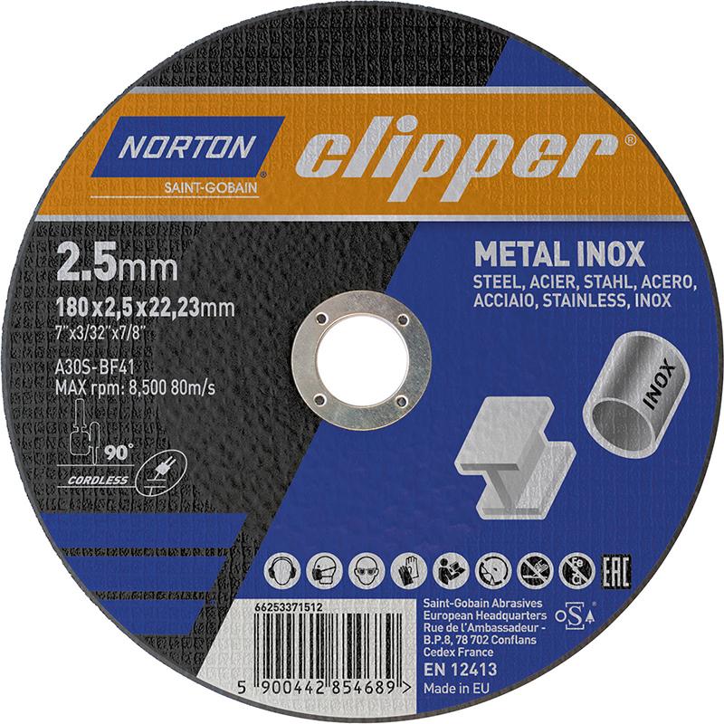 CLIPPER Trennscheibe Metall-Inox A30S-180x2.5x22.23mm