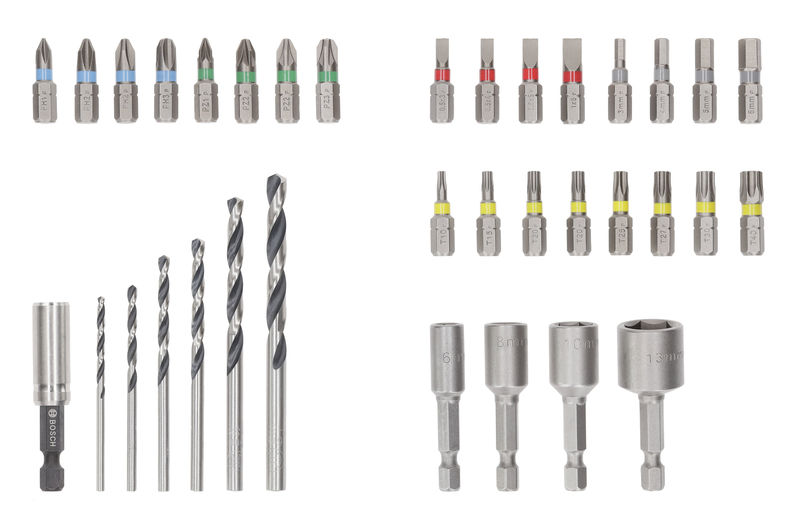BOSCH Extra Hard Schrauberbit- und Metal HSS Bohrer-Set, Aufsteller, 35-tlg.