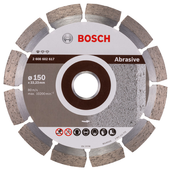 BOSCH Diamanttrennscheibe Standard for Abrasive, 150 x 22,23 x 2 x 10 mm BOSCH Diamanttrennscheibe Standard for Abrasive, 150 x 22,23 x 2 x 10 mm