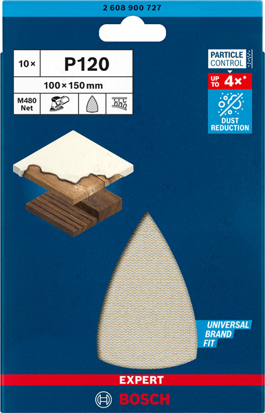 BOSCH EXPERT M480 Schleifnetz, 100x150mm, K12, 10-tlg. BOSCH EXPERT M480 Schleifnetz, 100x150mm, K12, 10-tlg.
