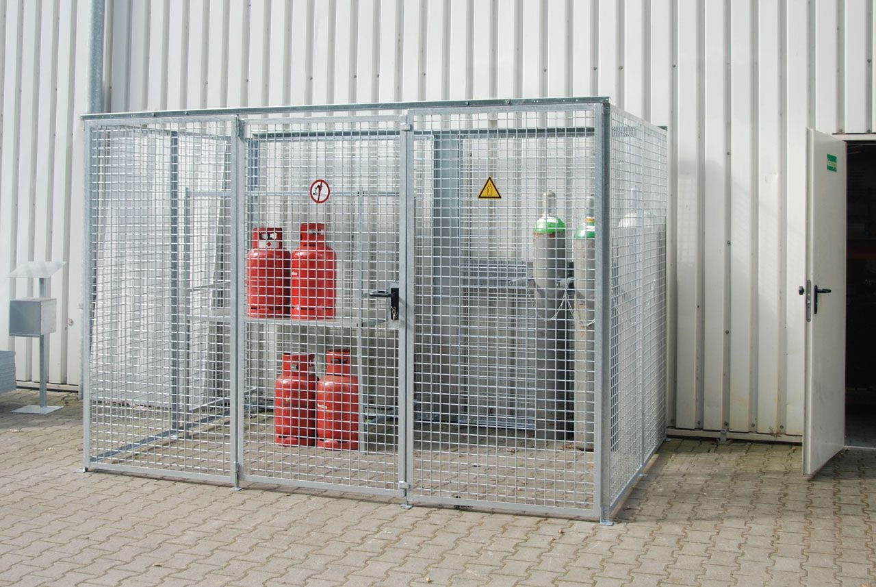 BAUER Gasflaschen-Container GFC-M5, feuerverzinkt BAUER Gasflaschen-Container GFC-M5, feuerverzinkt