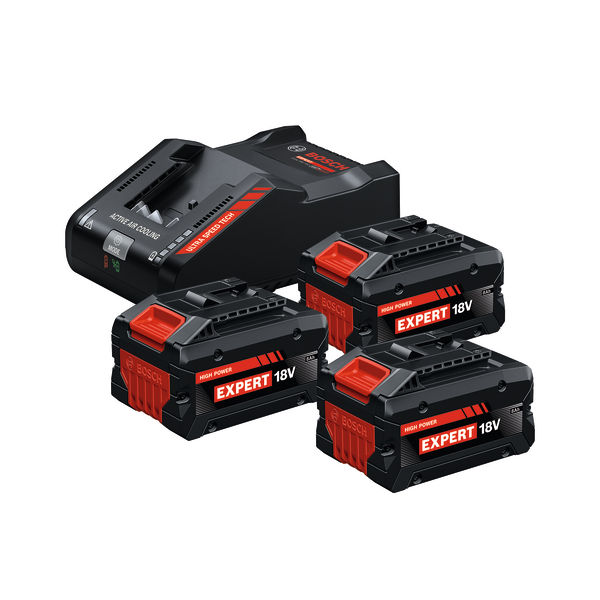 BOSCH Starter-Set 3x EXBA18V-80 + EXAL18V-160