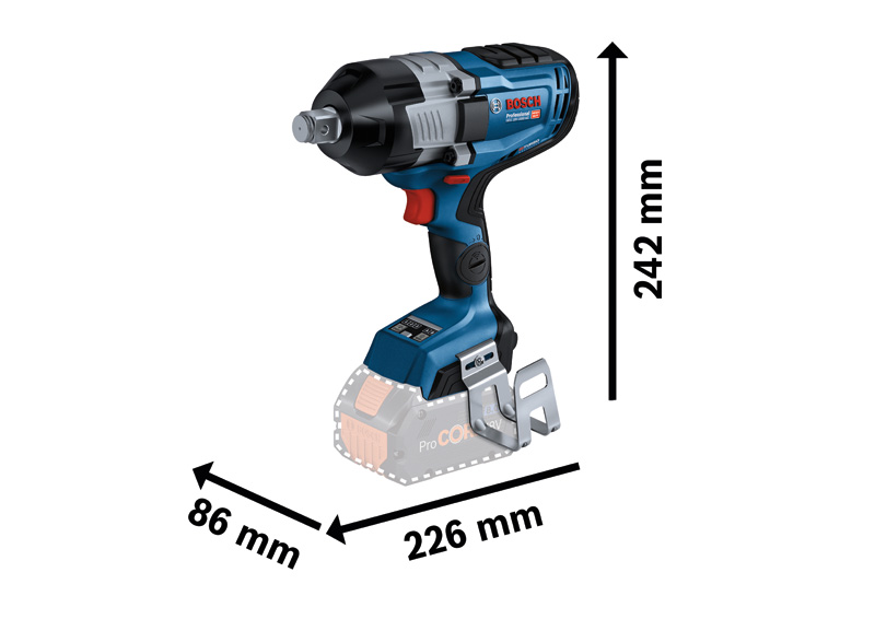 BOSCH Akku-Drehschlagschrauber GDS 18V-1600 HC, 2 x Akku ProCORE18V 8.0Ah, L-BOXX 136 BOSCH Akku-Drehschlagschrauber GDS 18V-1600 HC, 2 x Akku ProCORE18V 8.0Ah, L-BOXX 136