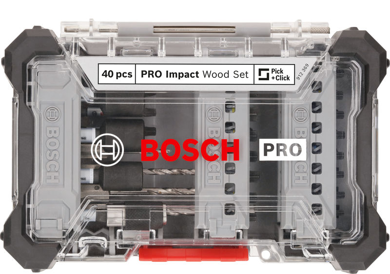 BOSCH PRO Impact Schrauberbits und Holzbohrer Set, 40-tlg. BOSCH PRO Impact Schrauberbits und Holzbohrer Set, 40-tlg.