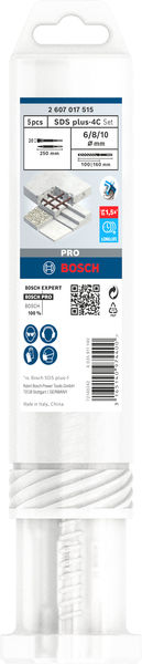 BOSCH PRO SDS plus-4C Meißel- und Bohrersatz, 5-tlg BOSCH PRO SDS plus-4C Meißel- und Bohrersatz, 5-tlg