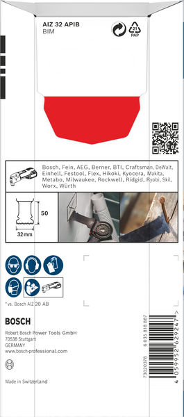 BOSCH PRO AIZ 32 APIB Blatt für Multifunktionswerkzeuge, 32 x 50 mm, 5-tlg. BOSCH PRO AIZ 32 APIB Blatt für Multifunktionswerkzeuge, 32 x 50 mm, 5-tlg.