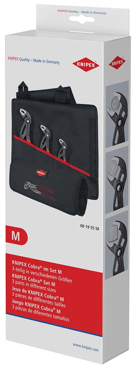 KNIPEX KNIPEX 00 19 55 S8 Cobra®-Set 1 x 87 01 125, 1 x 87 01 180, 1 x 87 01 250 330 mm KNIPEX KNIPEX 00 19 55 S8 Cobra®-Set 1 x 87 01 125, 1 x 87 01 180, 1 x 87 01 250 330 mm
