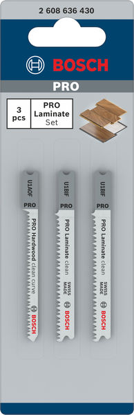 BOSCH PRO Laminate Set, U-Schaft, 3-tlg. BOSCH PRO Laminate Set, U-Schaft, 3-tlg.