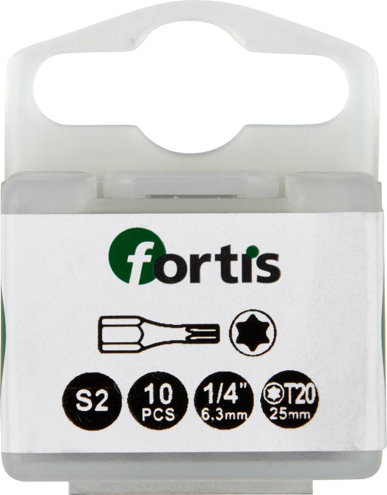 FORTIS Bit-Set DIN3126C6,3 10 x T20x25mm Tors. FORTIS Bit-Set DIN3126C6,3 10 x T20x25mm Tors.