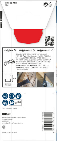 BOSCH PRO MAII 32 APB Blatt für Multifunktionswerkzeuge, 32 x 80 mm BOSCH PRO MAII 32 APB Blatt für Multifunktionswerkzeuge, 32 x 80 mm
