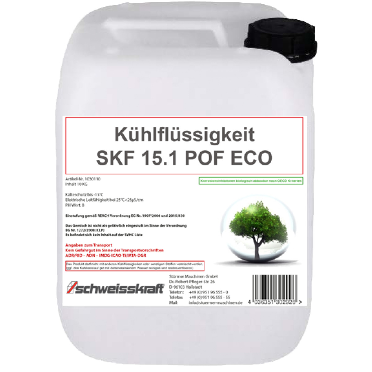STÜRMER Kühlflüssigkeit Schweisskraft SKF 15 / 25 l STÜRMER Kühlflüssigkeit Schweisskraft SKF 15 / 25 l