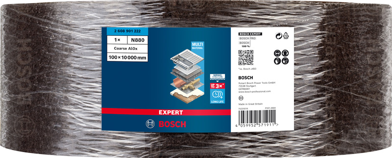 BOSCH EXPERT N880 Vliesrolle, 100x10mm, Extra Cut A