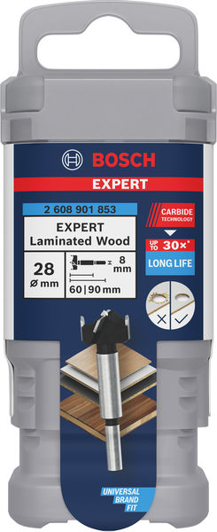 BOSCH EXPERT Laminated Wood Scharnierlochbohrer, 28 x 60 x 90 mm