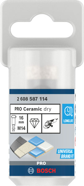 BOSCH PRO Ceramic Trockenbohrkrone, 16 x 30 x14 mm