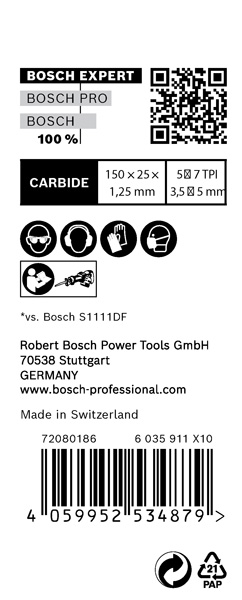BOSCH EXPERT S967XHM Wood with Metal Demolition Säbelsägeblatt, 10-tlg. BOSCH EXPERT S967XHM Wood with Metal Demolition Säbelsägeblatt, 10-tlg.