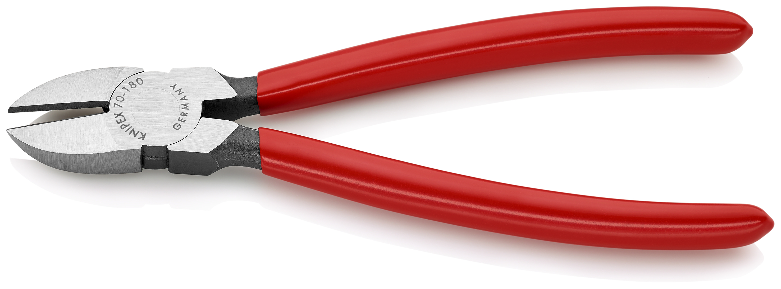 KNIPEX KNIPEX 70 01 180 Seitenschneider 180 mm schwarz atramentiert mit Kunststoff überzogen poliert