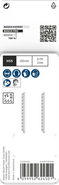 BOSCH PRO Alu T127D Stichsägeblatt, 100 mm, 2-tlg.