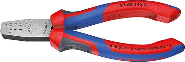 KNIPEX 97 62 145 A Crimpzange für Aderendhülsen mit Mehrkomponenten-Hüllen 145 mm KNIPEX 97 62 145 A Crimpzange für Aderendhülsen mit Mehrkomponenten-Hüllen 145 mm