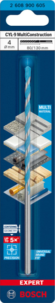 BOSCH EXPERT CLY-9 Multi Construction Bohrer, 4x80x130 mm BOSCH EXPERT CLY-9 Multi Construction Bohrer, 4x80x130 mm