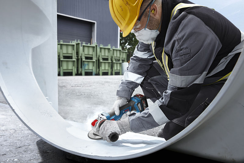 BOSCH Akku-Winkelschleifer GWX 18V-11 S, L-BOXX 136