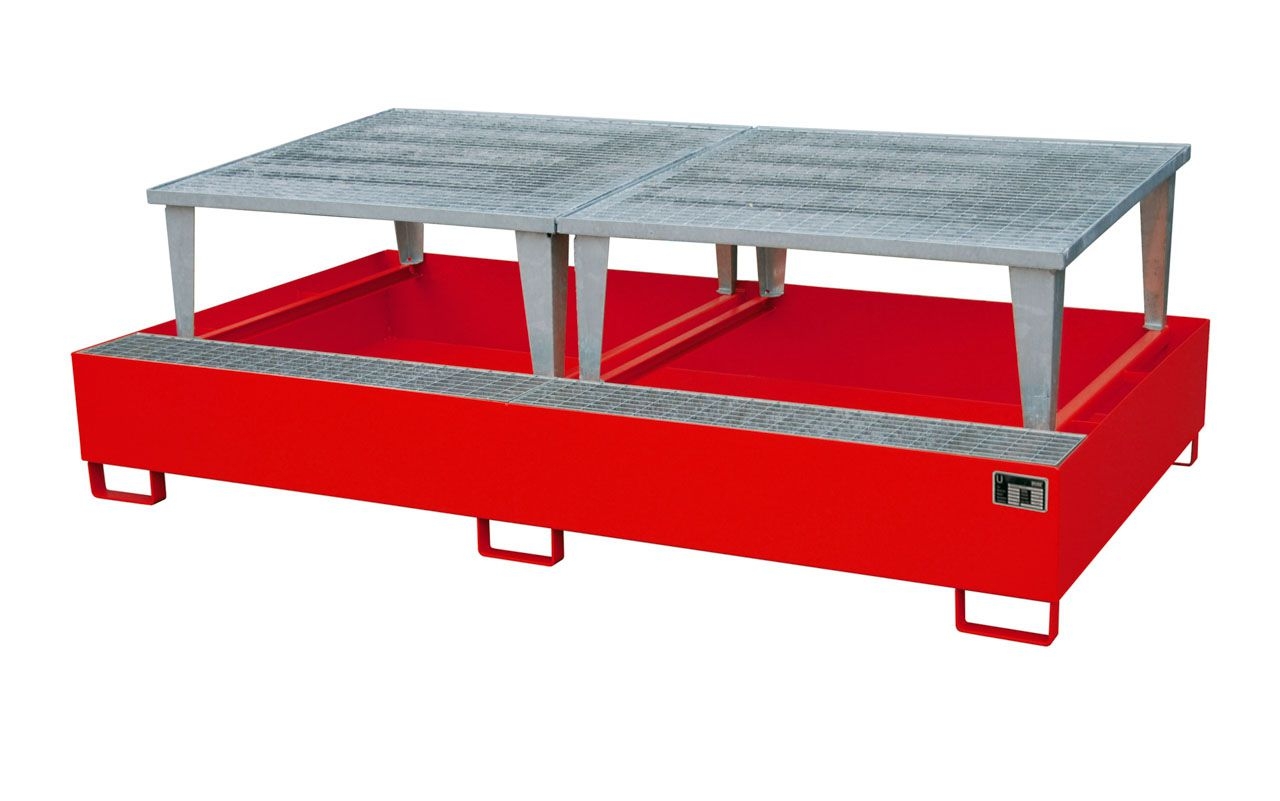 BAUER Auffangwanne AWA 1000-2, lackiert, Feuerrot