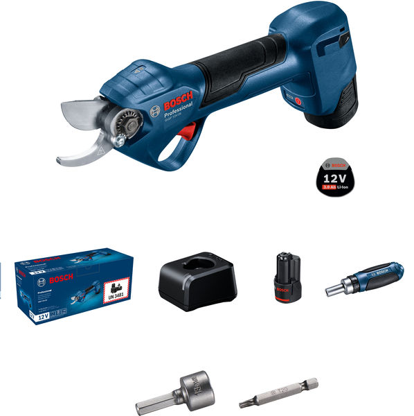 BOSCH Akku-Gartenschere GGP 12V-25, 2 x Akku GBA 12V 3.0Ah