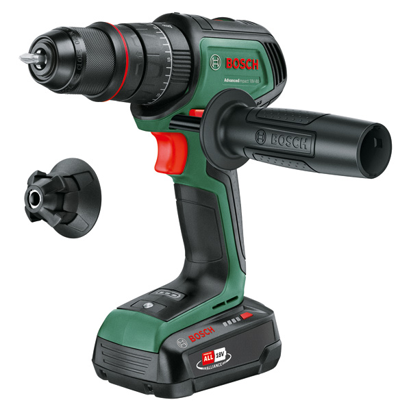 BOSCH Akku-Schlagbohrmaschine AdvancedImpact 18V-80 QuickSnap, 1 x Akku PBA 18V 2.5Ah