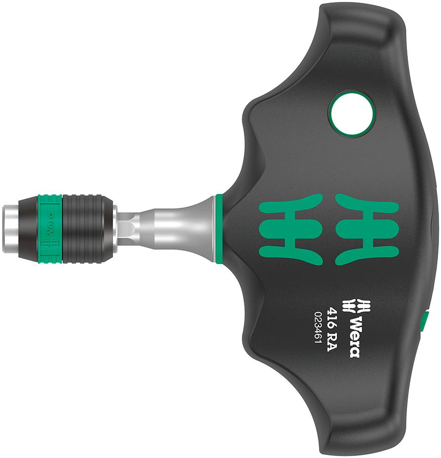 WERA Quergriff-Bits-Handhalter mit Ratschenfunktion und Rapidaptor Schnellwechselfutter 416 RA WERA Quergriff-Bits-Handhalter mit Ratschenfunktion und Rapidaptor Schnellwechselfutter 416 RA