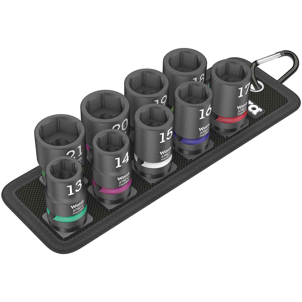 WERA Belt C Impaktor 1 Steckschlüsseleinsatz-Satz, 1/2"-Antrieb, 10-teilig