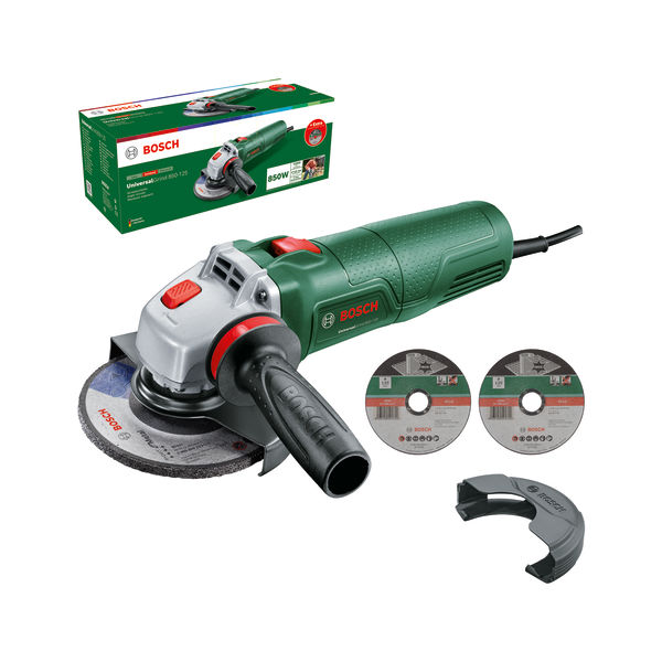 BOSCH Winkelschleifer UniversalGrind 850-125 + 3 Scheiben BOSCH Winkelschleifer UniversalGrind 850-125 + 3 Scheiben