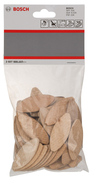 BOSCH Flachdübel, 60 x 23 x 4 mm, 50er-Pack